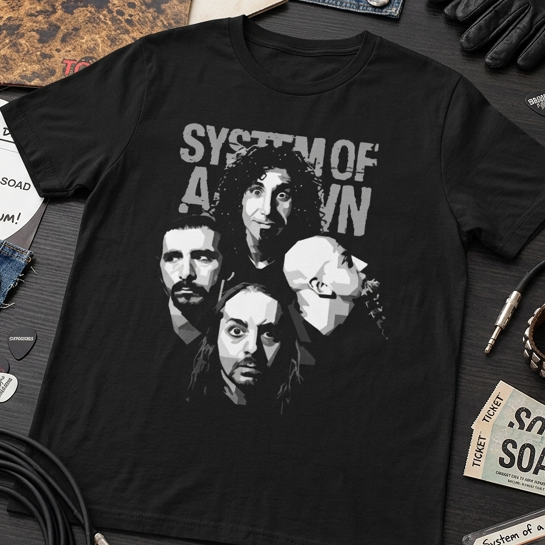 Camiseta Algodon System Of A Down Face Band