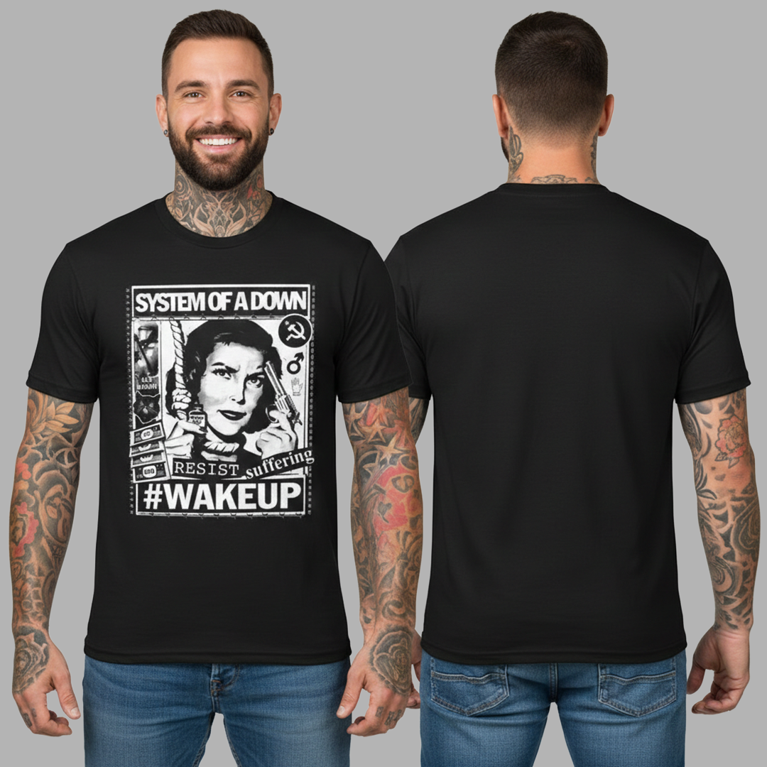 Camiseta Algodon System Of A Down Wakeup Poster