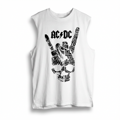 Esqueleto Manga Sisa ACDC ART Skull Rock Style