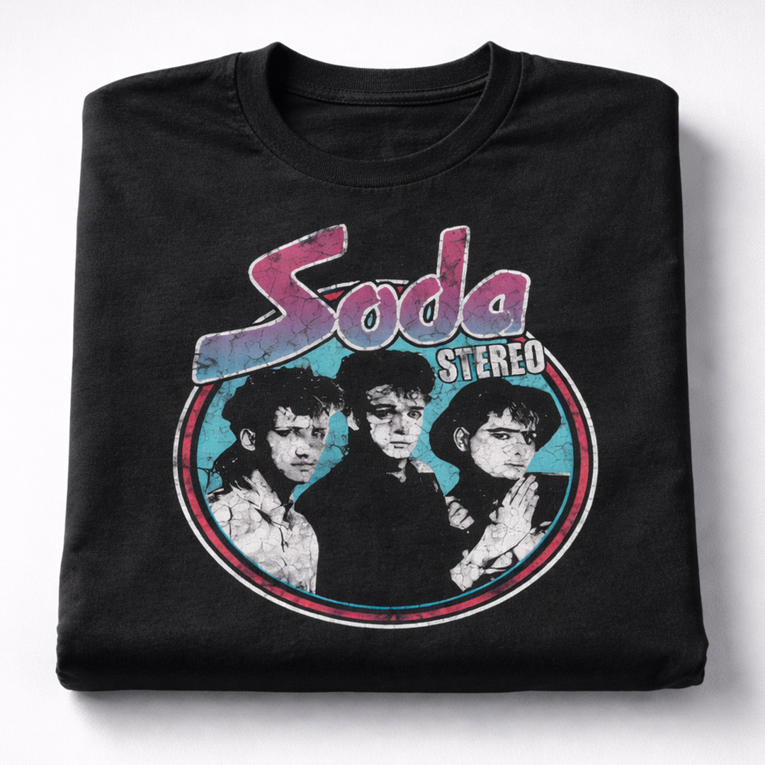 Camiseta Algodon Soda Stereo Faces