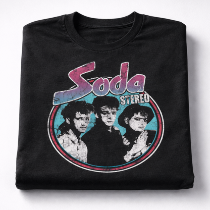 Camiseta Algodon Soda Stereo Faces