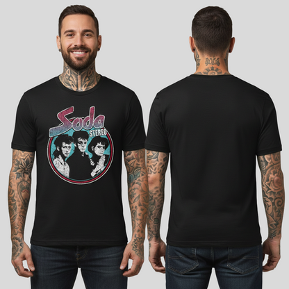 Camiseta Algodon Soda Stereo Faces