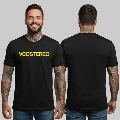 Camiseta Algodón Soda Stereo logo amarillo