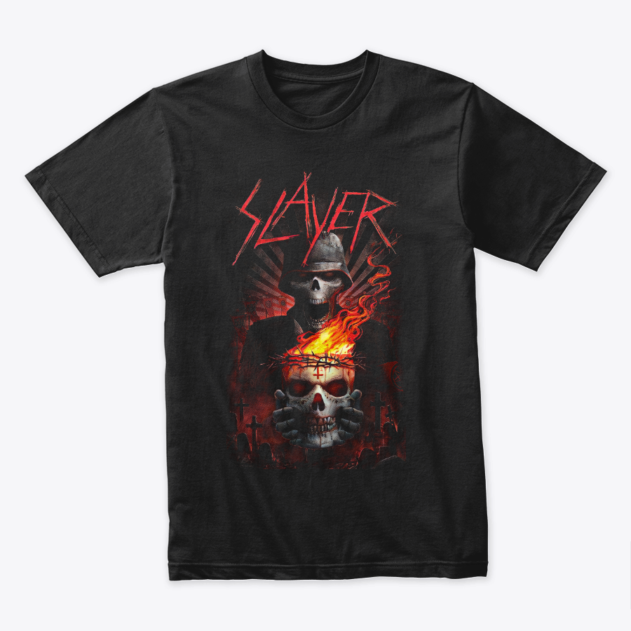 Camiseta Algodon Slayer Fire Cementerio Poster