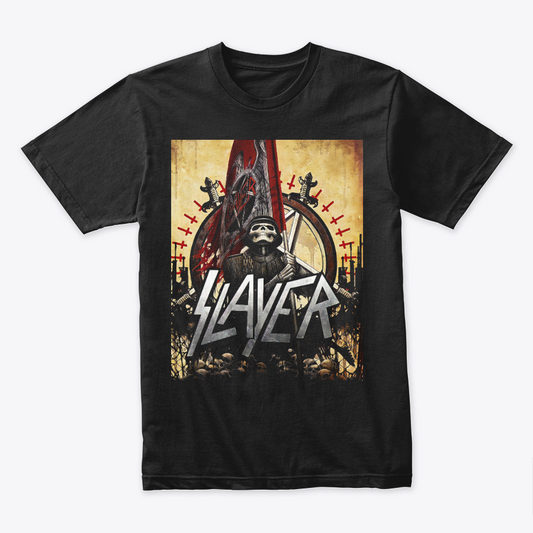 Camiseta Algodon Slayer Soldado Esqueleto Poster