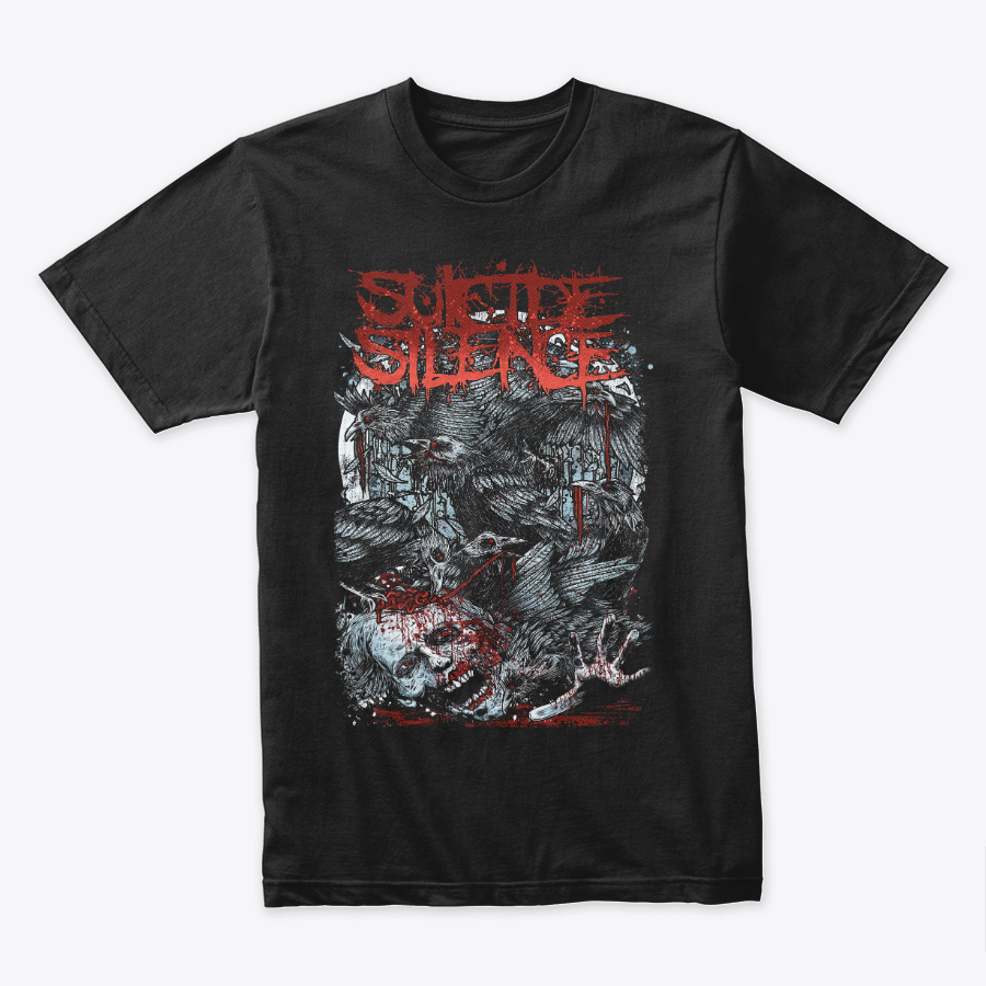 Camiseta Algodon Suicide Silence Cuervos Style