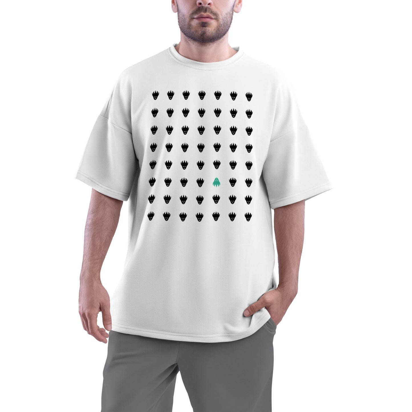 Camiseta Oversize Boris Brejcha Joker 2025 Verde