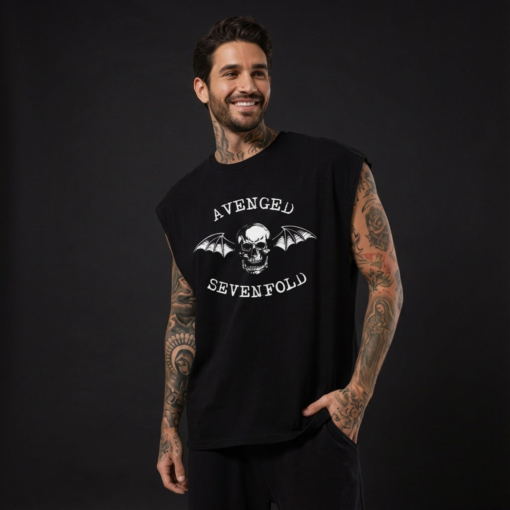 Esqueleto Manga Sisa Avenged Sevenfold Logo Clasico