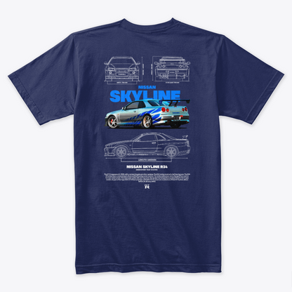 Camiseta Algodon Skyline Rapido y Furioso