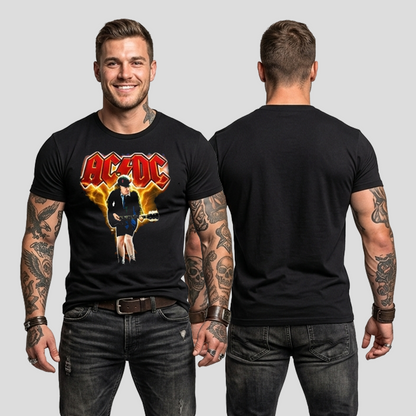 Camiseta Algodon ACDC Song Guitar Style
