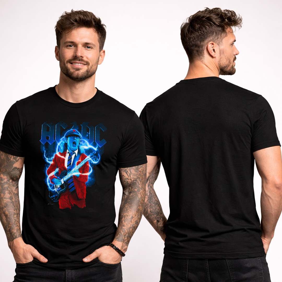 Camiseta Algodon ACDC Electric Blue Art