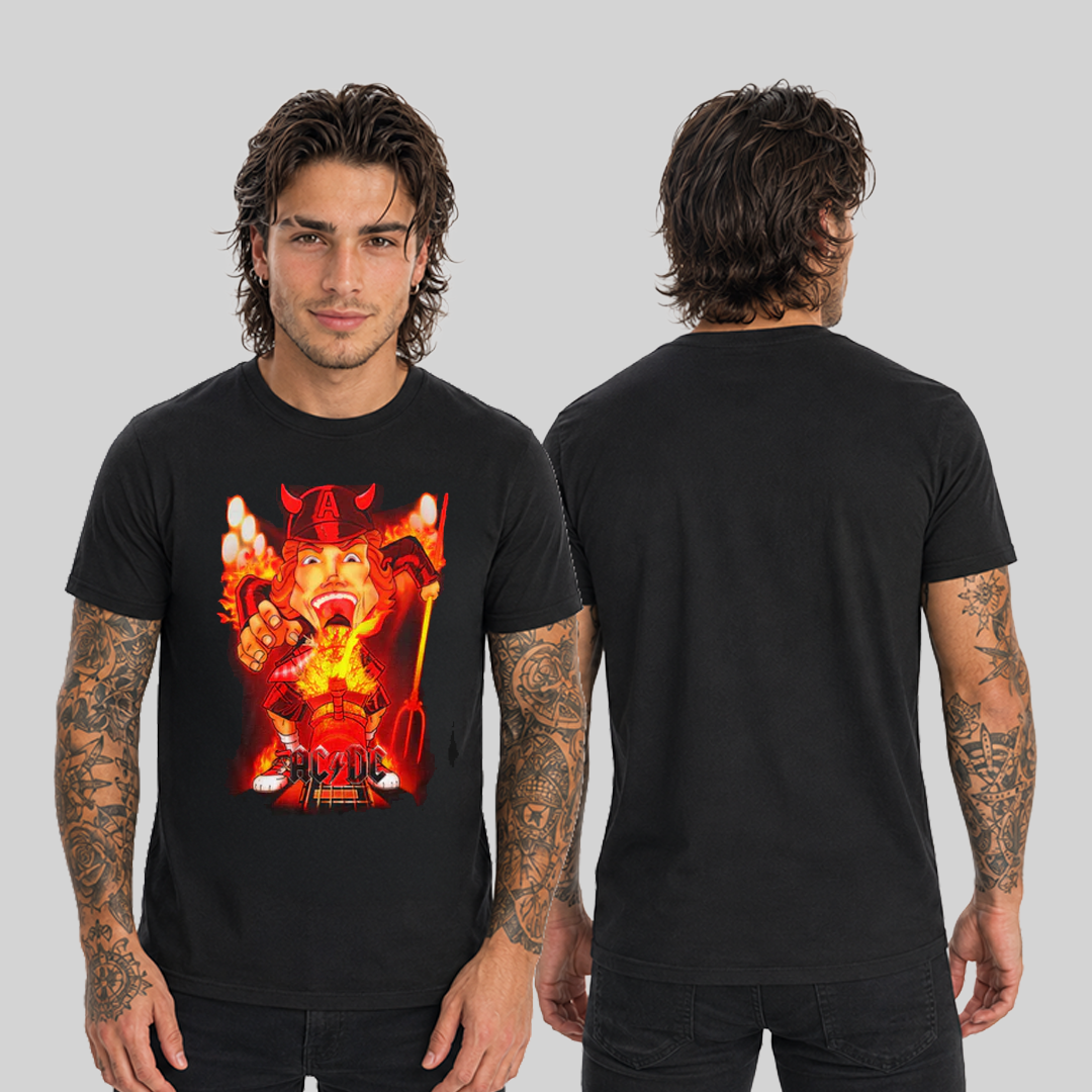 Camiseta Algodon ACDC Fire Style