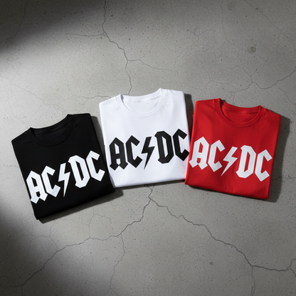 Camiseta Algodón ACDC logo Rock Style