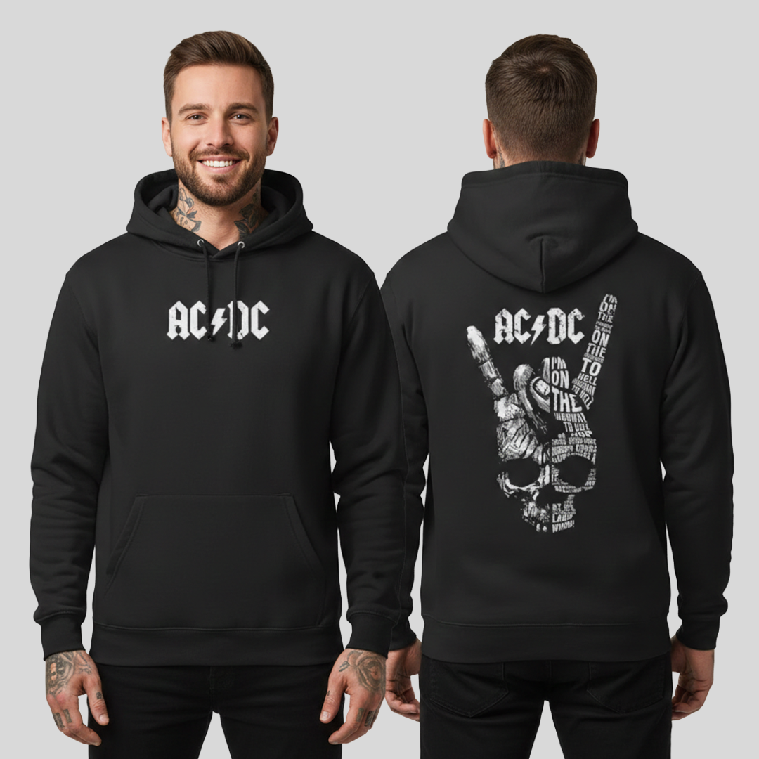 Buzo Capota ACDC Rock Style Doble estampado