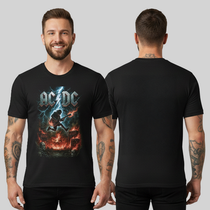 Camiseta Algodon ACDC Fire Style