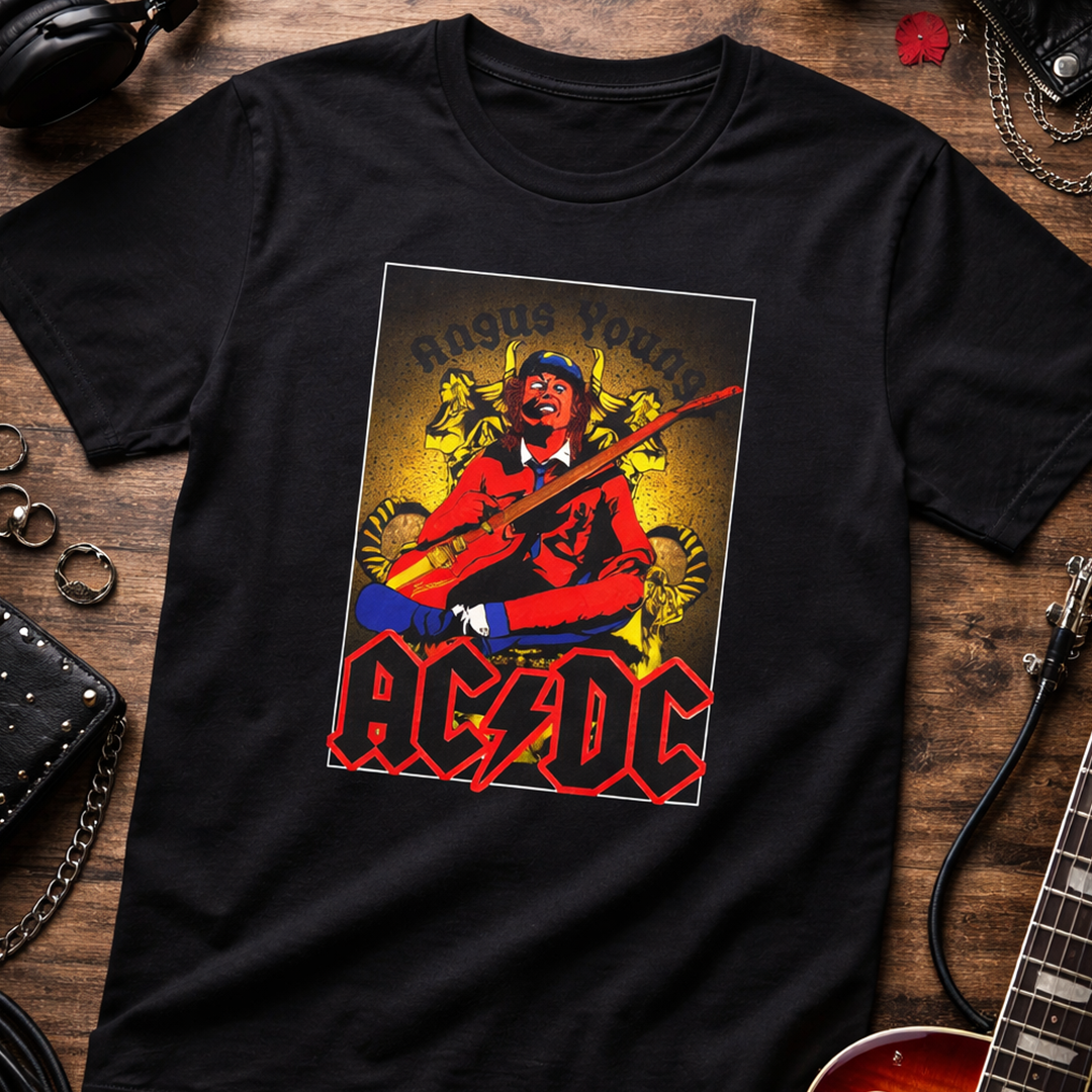 Camiseta Algodon ACDC Evil Angus Poster