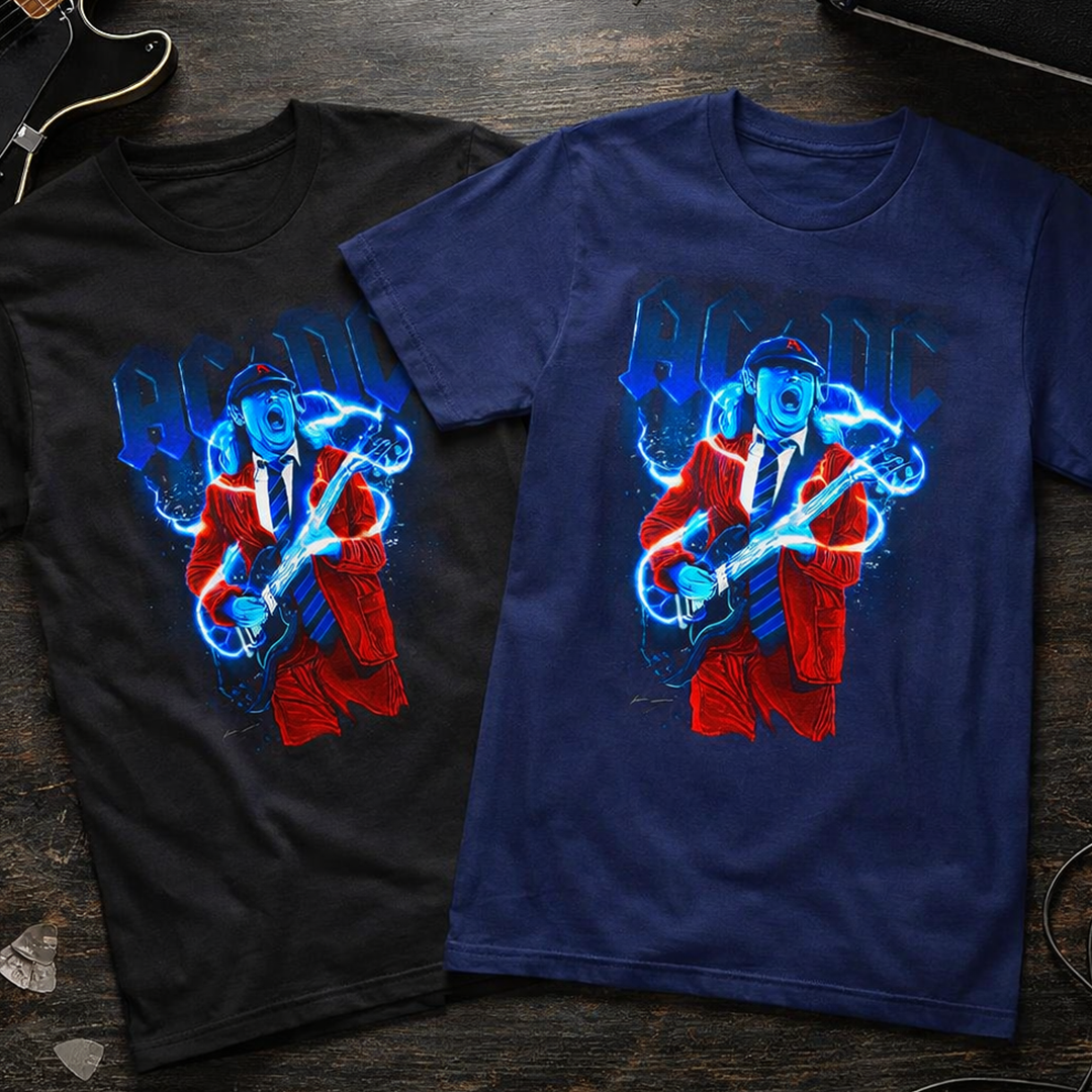 Camiseta Algodon ACDC Electric Blue Art