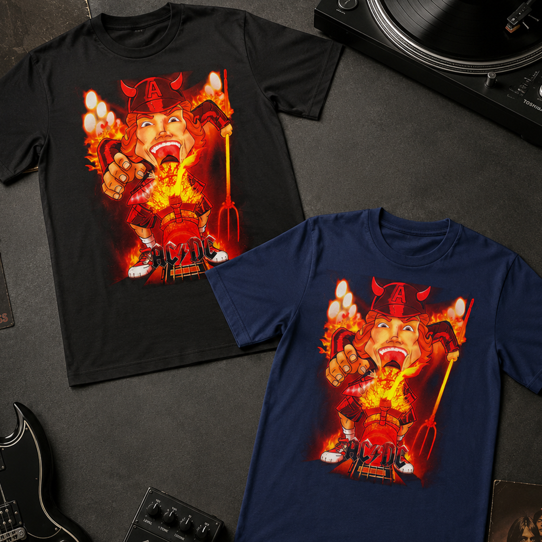 Camiseta Algodon ACDC Fire Style
