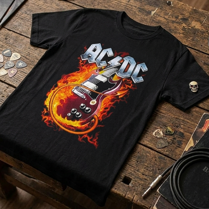 Camiseta Algodon ACDC Guitar Style