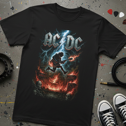 Camiseta Algodon ACDC Fire Style