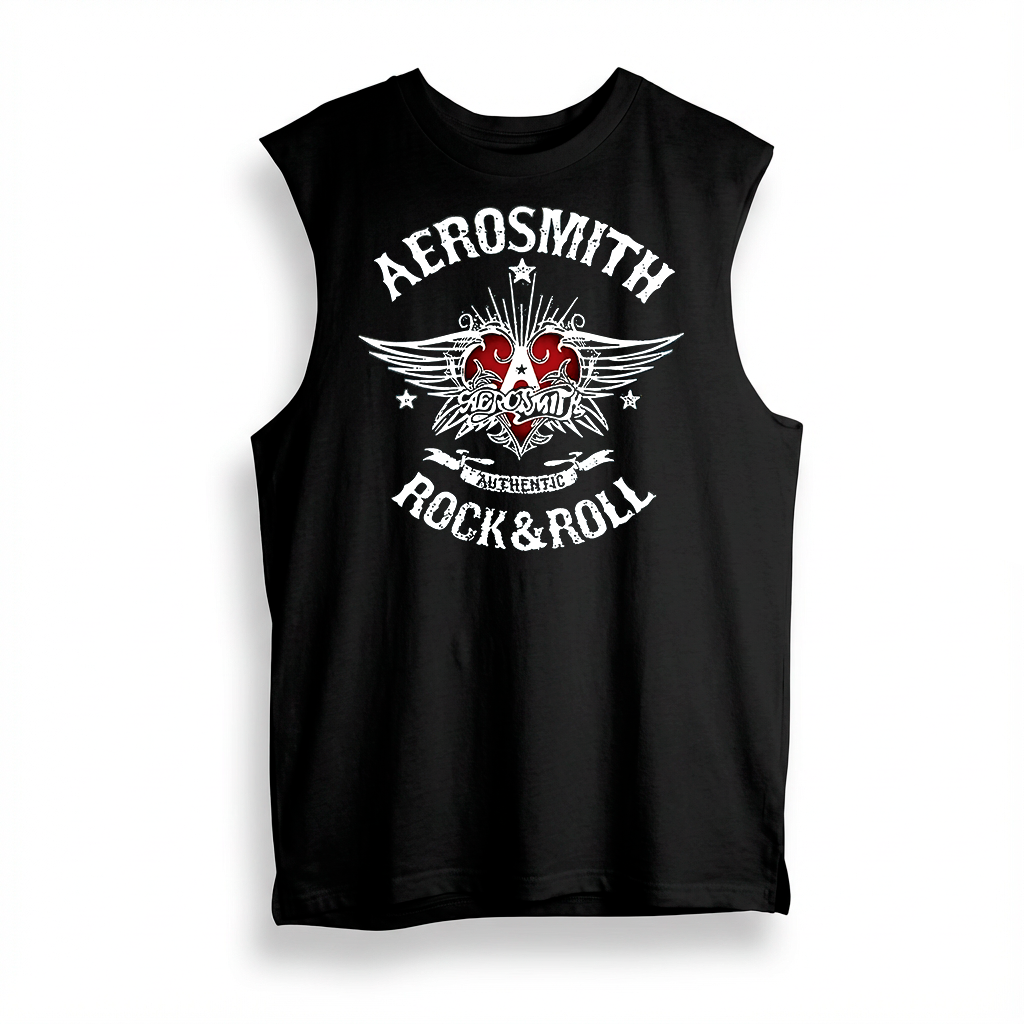 Esqueleto Manga Sisa Aerosmith Logo Authentic Rock n Roll