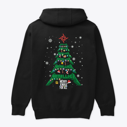Buzo Capota Metallica Merry Christmas Doble estampado