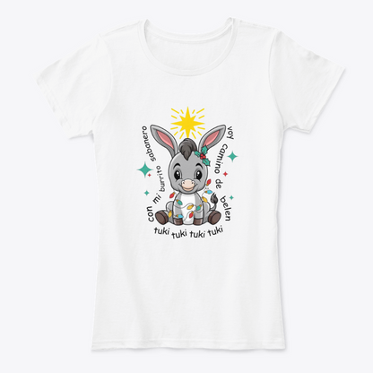 Camisetas Navideñas Familia Set de 3 Prendas Con mi burrito Sabanero