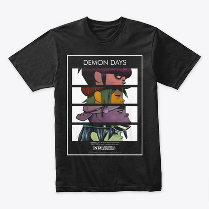 Camiseta Algodon Gorillaz Band Vintage