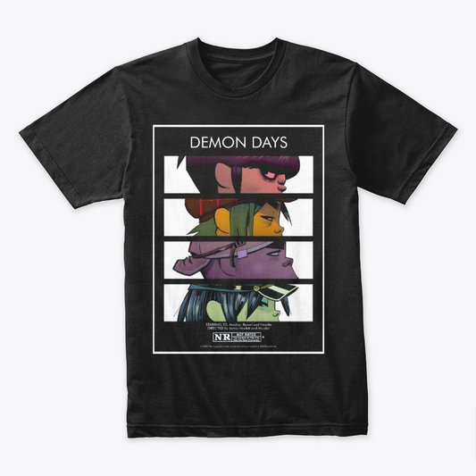 Camiseta Algodon Gorillaz Band Vintage