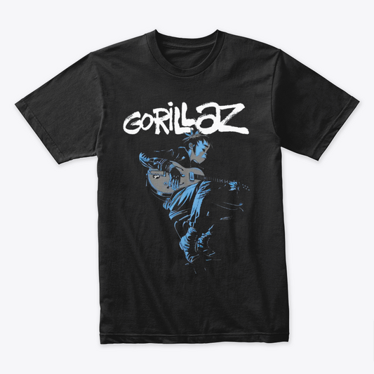 Camiseta Algodon Gorillaz 2d Blue