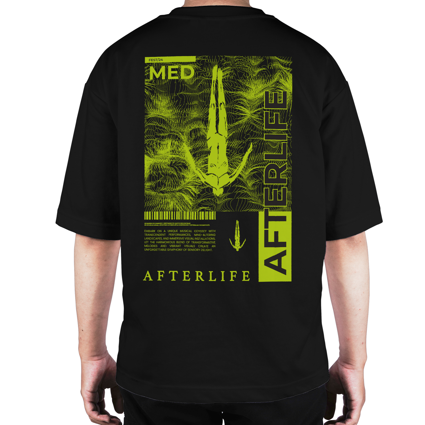 Camiseta Oversize Afterlife Medellin 2024 falling