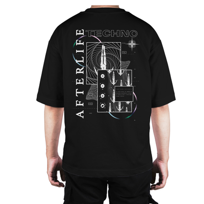 Camiseta Oversize Afterlife Techno Spacial Art