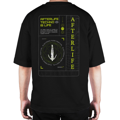 Camiseta Oversize Afterlife techno is life 2024
