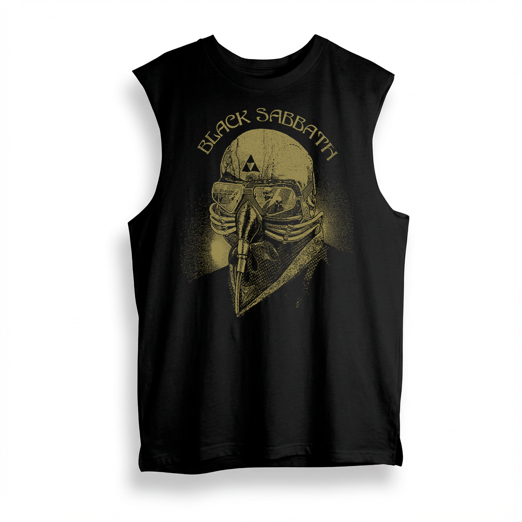 Esqueleto Manga Sisa Black Sabbath Rock Style