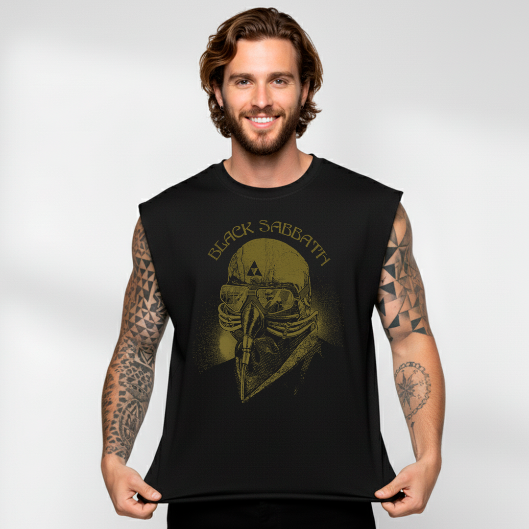 Esqueleto Manga Sisa Black Sabbath Rock Style