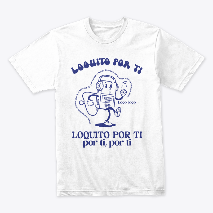 Camiseta Navideña Loquito Por Ti Azul