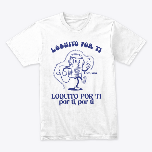 Camiseta Navideña Loquito Por Ti Azul