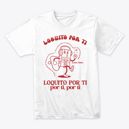 Camiseta Navideña Loquito Por Ti Rojo