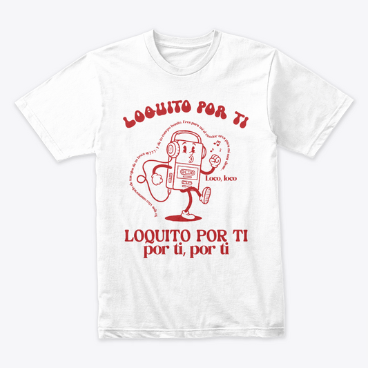Camiseta Navideña Loquito Por Ti Rojo