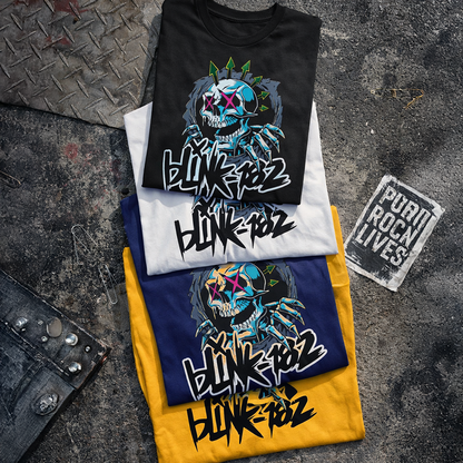Camiseta Algodon Blink 182 Logo Colors