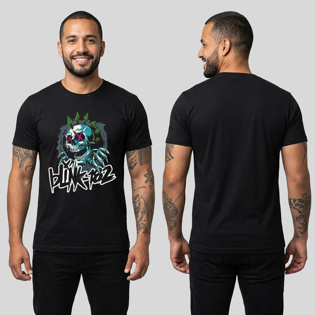 Camiseta Algodon Blink 182 Logo Colors