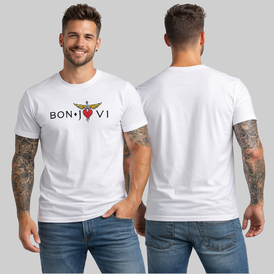 Camiseta en Algodon Rock Style Bon Jovi