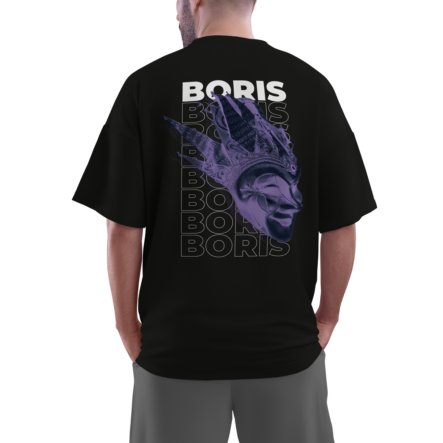 Camiseta Oversize Boris Brejcha FCKNG 2025 Morado