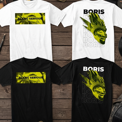 Camiseta Boris Brejcha Fckng Serious doble estampado