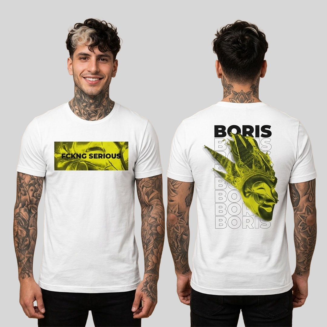 Camiseta Boris Brejcha Fckng Serious doble estampado