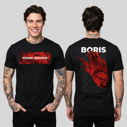 Camiseta Boris Brejcha Fckng Serious doble estampado