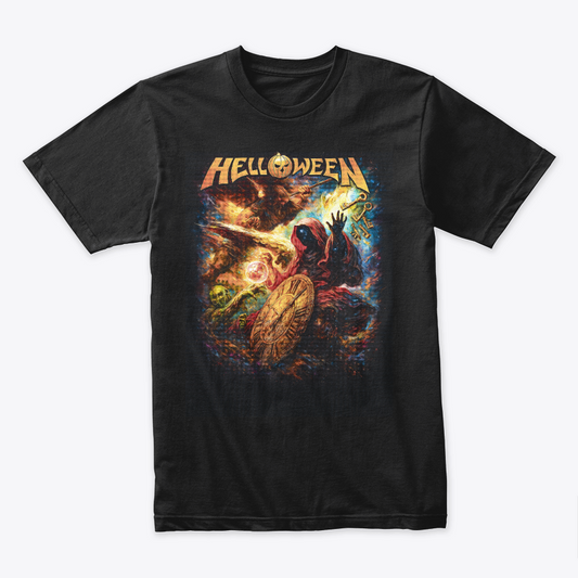 Camiseta Algodon Helloween Keeper of the Seven Keys