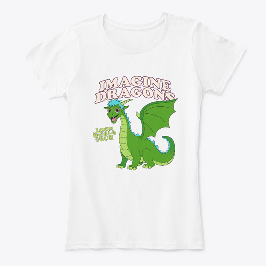 Camiseta Algodon Imagine Dragons Poster Mujer