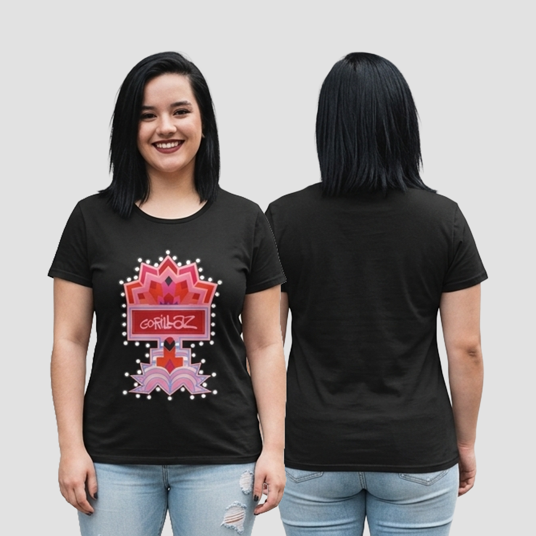 Camiseta Algodon Gorillaz Phantom Mujer