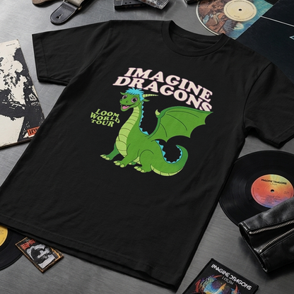 Camiseta Algodon Imagine Dragons Poster Mujer